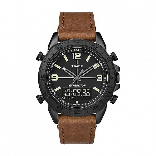 Expedition Pioneer Combo 41mm Quick-Release Leather Strap - Brown